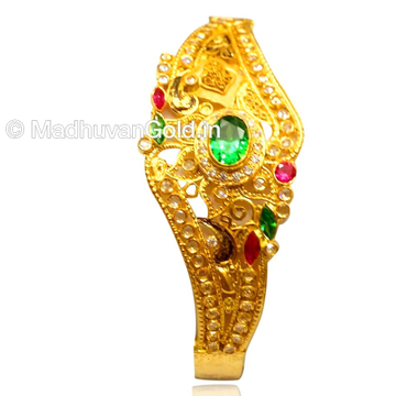 22kt gold designer kada bangle mga - gp082