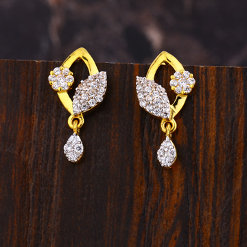 22KT Gold CZ Diamond Fancy  Ladies Earring LFE537