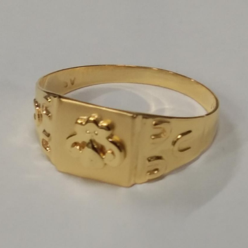 Gold fancy gents ring by 