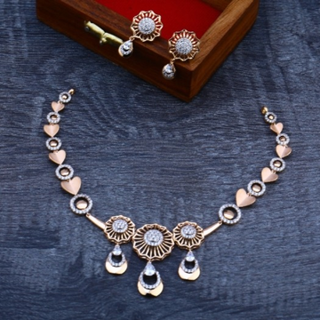 18 carat gold ladies necklace set RH-NS348