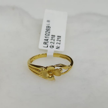 22KT Gold Attractive Flower Design Hallmark Ring  by Zaverat Jewels Hub Pvt. Ltd.