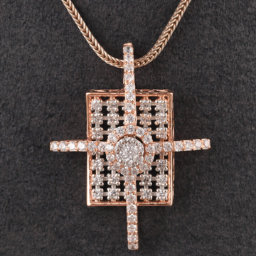 18kt rose gold designer diamond pendant  by 
