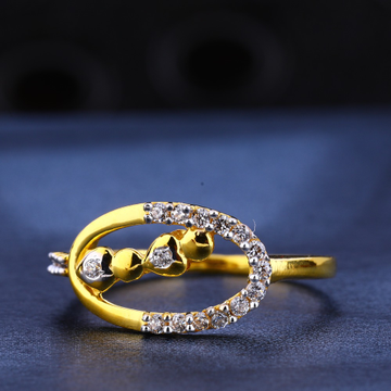 22kt gold ladies fancy cz diamond  ring lr611
