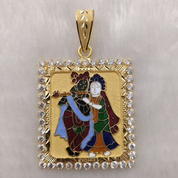 916 gold fancy gent's radha-krishnan pendant