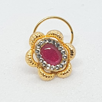 Gold Rate Stone Nose Pin by 