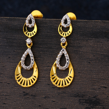 22CT Gold CZ Ladies Fancy Jhummar Earring LJE296