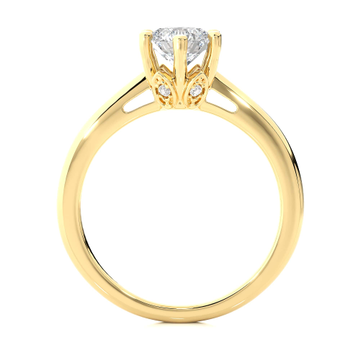 Solitaire Diamond Ring in Yellow Gold by 