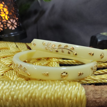 gold pan Design plastic bangle Pair  by 
