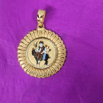 916 Gold Meldi Maa Pendant by Saurabh Aricutting