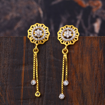 Ladies 916 Gold fancy Latkan Earrings -LFE152