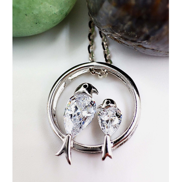 925 silver love bird pendant with link chain