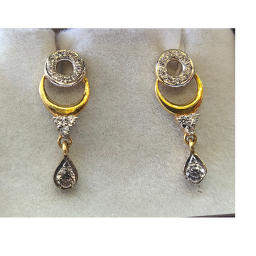 22kt gold attractive Latkan Earring design hkg-547... by Harekrishna Gold
