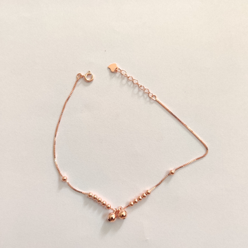 925 sterling silver Rose gold platting Anklets by Veer Jewels