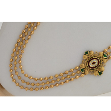 Marla Aaron 14K Gold 3 Loop Rolo Chain Necklace