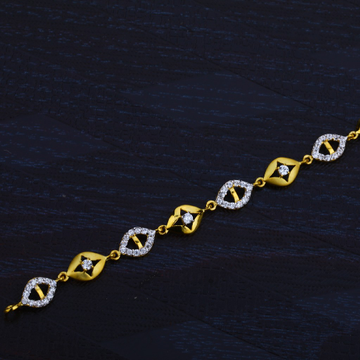 Ladies 916 Gold Cz Bracelet-LB48