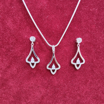 925 silver chain diamond Pendant set by 