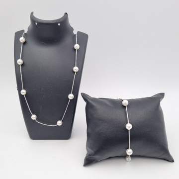 Pearl Necklace + Bracelet Combo