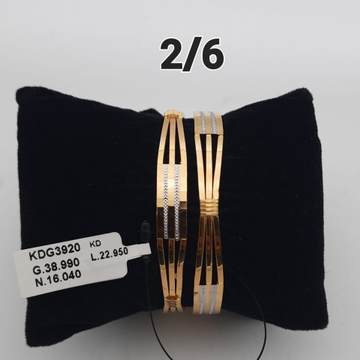 22Kt Gold Hallmarked Triple Pipe Kadli by Saideep Jewels