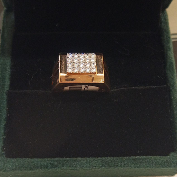 18KT Gold Square Shape CZ Diamond Ring by 