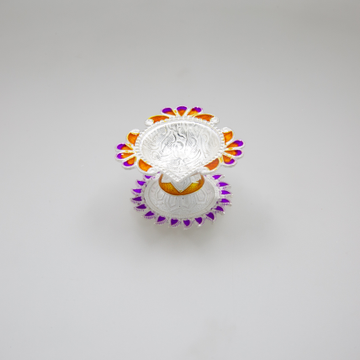 Silver Small Deepak Design