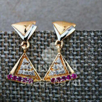 18kt Rose Gold Fancy Cz Ladies Tops ATG -0407
