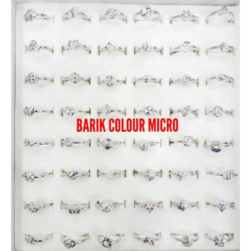 92.5 Sterling Silver Barik Color Micro Ring by 