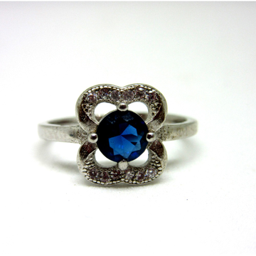 Silver 925 classic blue stone ring sr925-168 by 