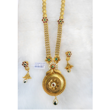 916 Gold Antique Bridal Long Necklace Set RHJ-6003