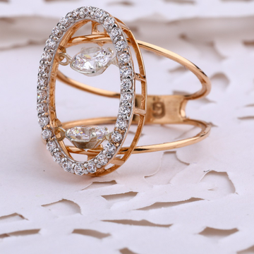 18KT  Rose Gold Ladies CZ Ring RLR674