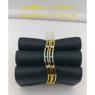 22 Kt Gold Copper Bangle Kada Design by Saideep Jewels