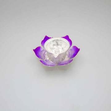 Purplish Color Enchanting Silver Diya