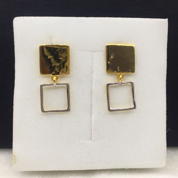 18k Yellow Gold Unique Work Wear Earrings by 