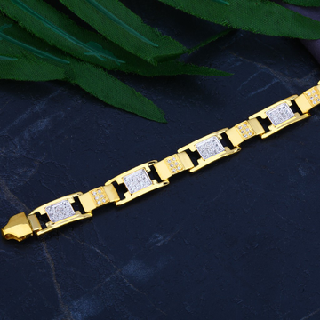 Mens Gold 916 Bracelet-MCB51