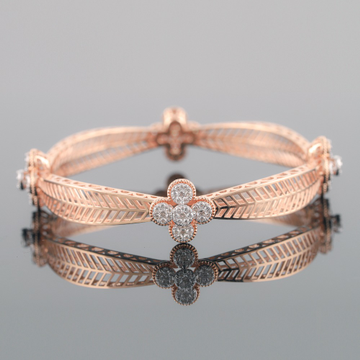 18kt rose gold designer diamond bangle  by 