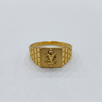 22k gold Ganesh Mens ring by 