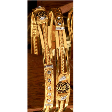 916 Gold Party Wear Bangles  by Saideep Jewels