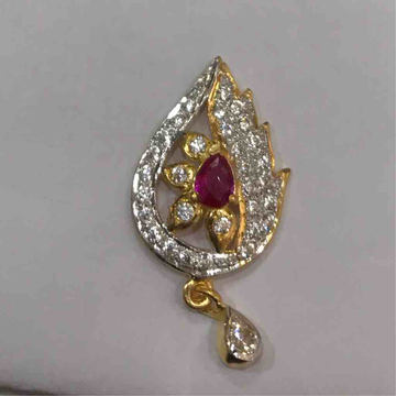 916 Gold Fancy Rhodium Wedding Earrings by D.M. Jewellers