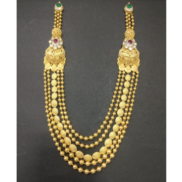 916 Gold Antique Bridal Necklace Set KG-N068 by Kundan