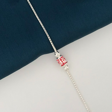 925 Silver Red Design Rakhi for brother by 