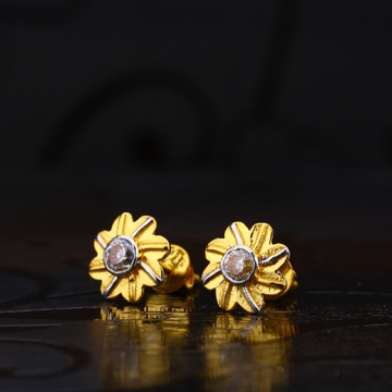 22 carat gold daily wear ladies earrings RH-LE362