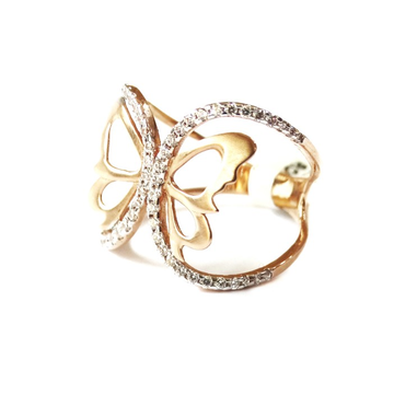 18k rose gold butterfly ring mga - rgr0042