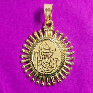 916 Gold Gents Mahadev Pendant by Saurabh Aricutting