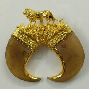 22kt Gold Artificial Lion Shape Pendant