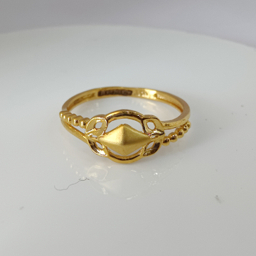 22k Gold Ladies Plain Ring by 
