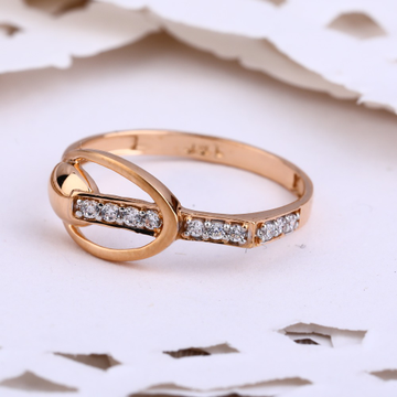 750 Rose Gold CZ exclusive Women's Ring RLR589