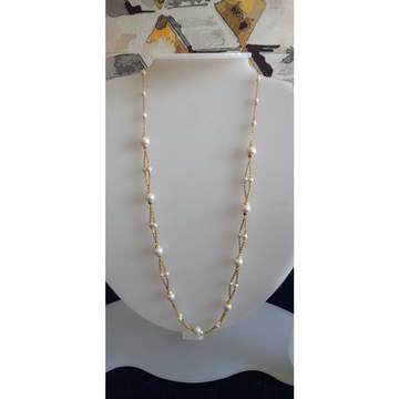 22ct Gold White Beads Fancy Mala by Celebrity Jewels