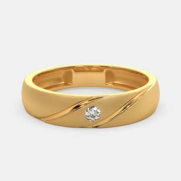 22k gold single stone ladies and gents ring by 
