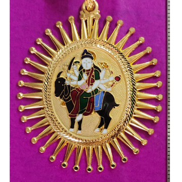 Gold medli mata meenakari pendant by Saurabh Aricutting