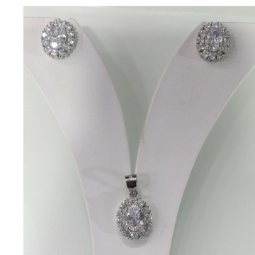 925 Sterling Silver Diamond Oval Size Design Penda... by 