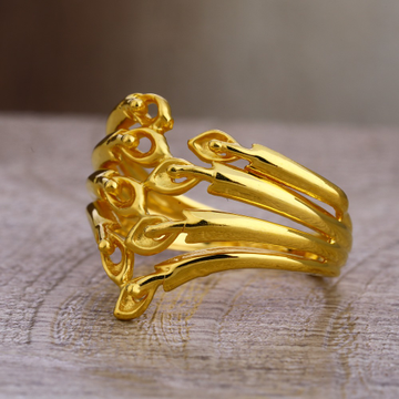 750 gold ladies fancy plain ring lpr465
